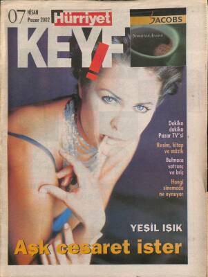 Hürriyet Gazetesi Keyif Eki 7 Nisan 2002 - Pazarın Neşesi * Emrah - İpek Tenolcay - Sinemis Candemir GZ76456 - 1