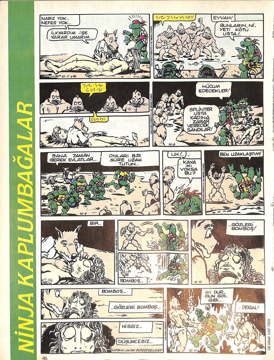 Hürriyet Gazetesi Magazin Dergisi 10-16 Kasım 1991 - Ninja Kaplumbağalar - Van Damme - Arnold Schwarzenegger - Ingrid Seynhaeve NDR87836 - 2