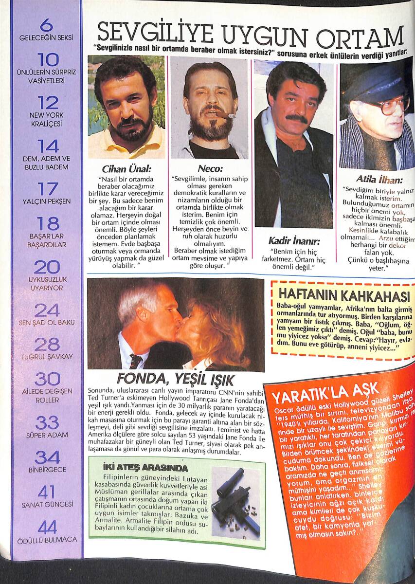 Hürriyet Gazetesi Magazin Dergisi 17-23 Kasım 1991 - Ninja Kaplumbağalar - Kadir İnanır - Atilla İlhan - Marilyn Monroe - Naomi Campbell NDR87835 - 1