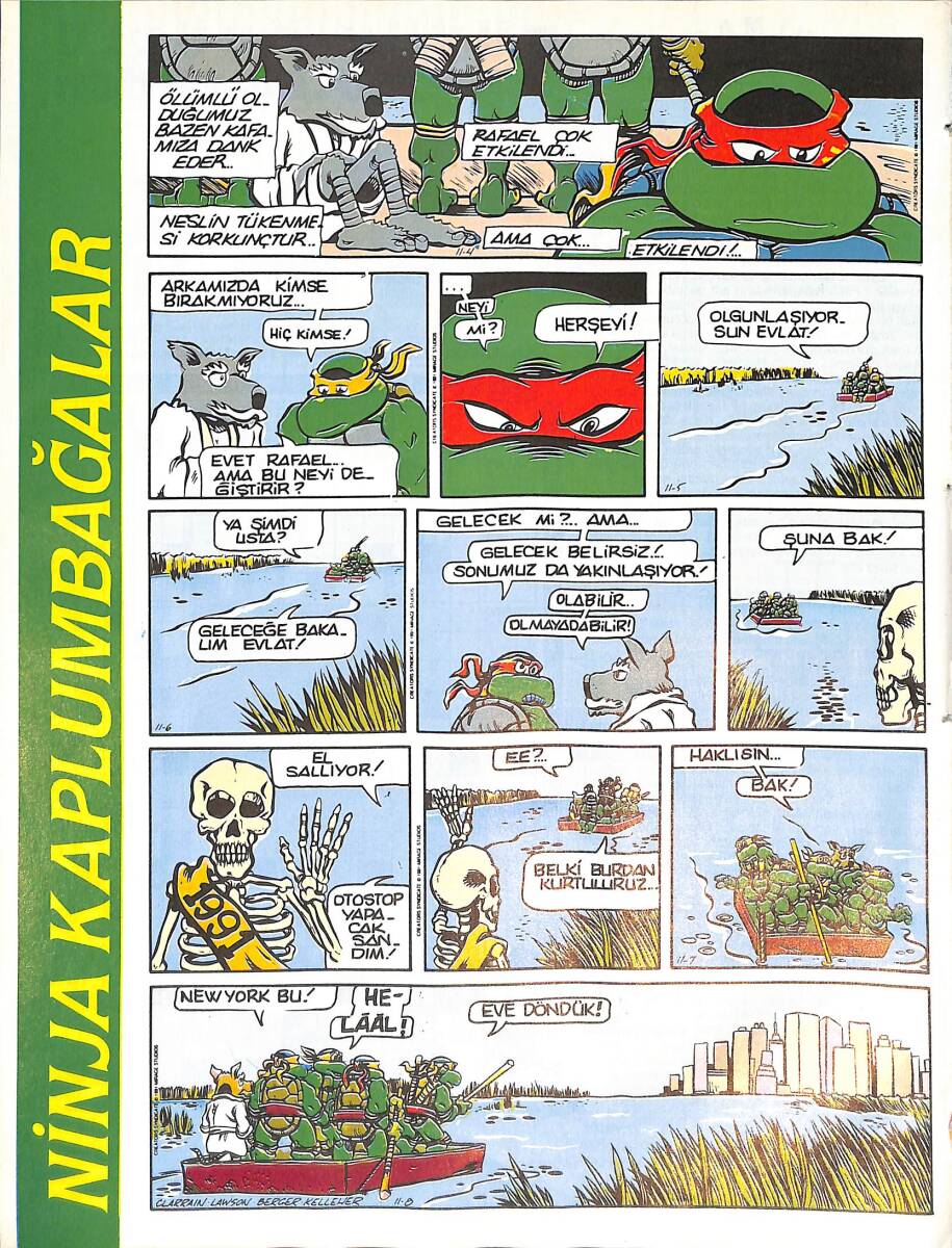 Hürriyet Gazetesi Magazin Dergisi 8-14 Aralık 1991 - Ninja Kaplumbağalar - Richard Gere - Barbra Streisand - Aykut Kocaman - Isabelle Hupert NDR87832 - 2