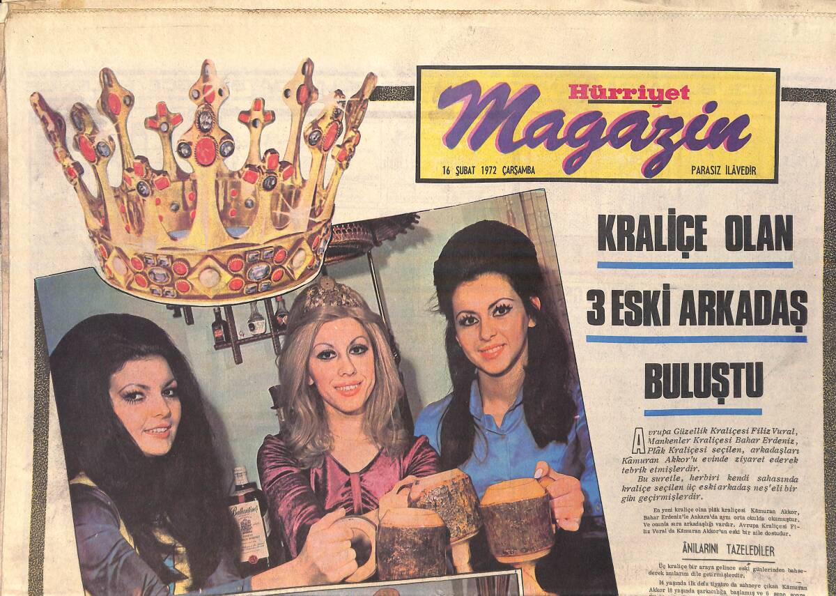 Hürriyet Gazetesi Magazin Eki 16 Şubat 1972 - Kamuran Akkor'un Ev Sahipliği - Jimi Hendrix, Öldükten Sonra Şöhretin Zirvesinde GZ156424 - 1