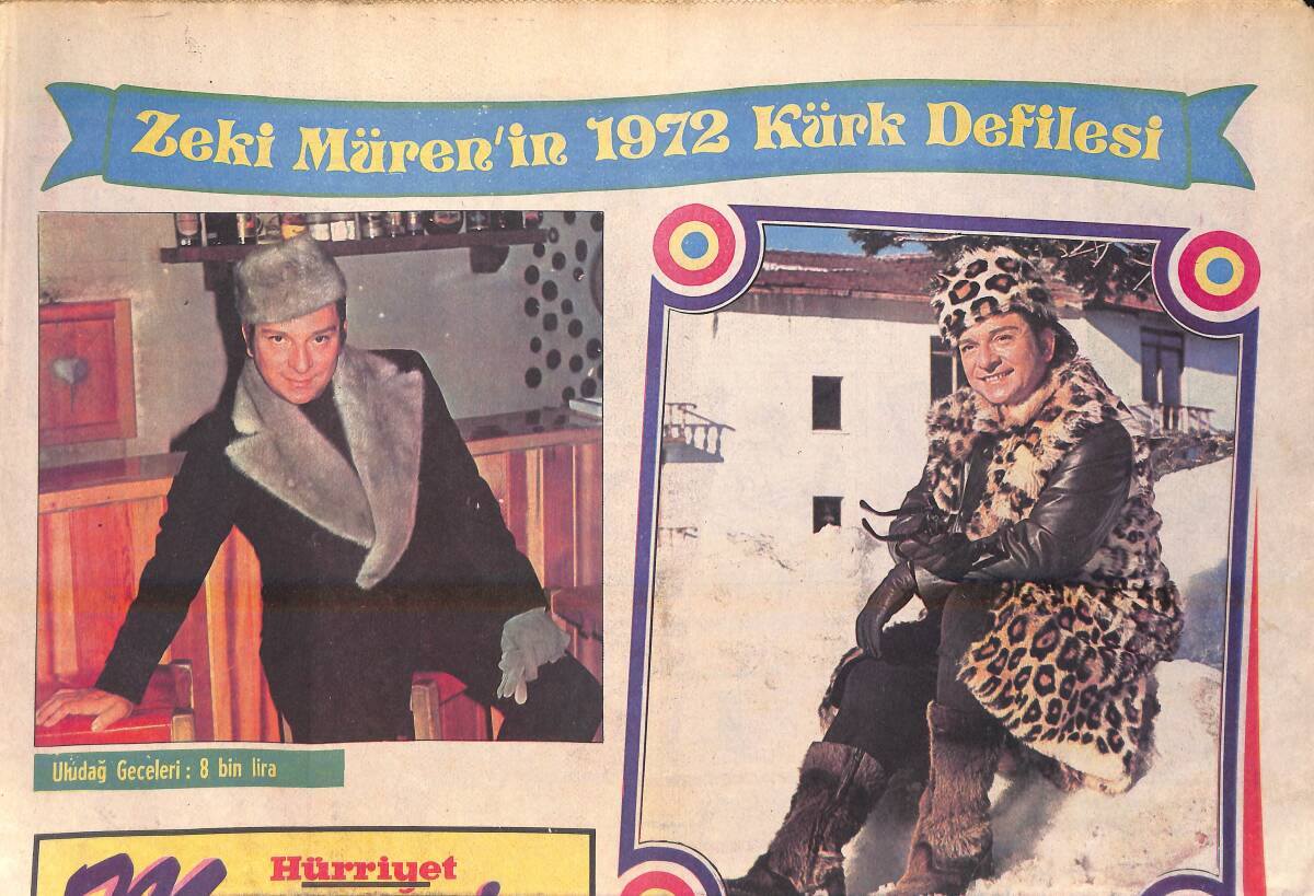 Hürriyet Gazetesi Magazin Eki 2 Şubat 1972 - Zeki Müren'in 1972 Kürk Defilesi - Erkin Koray: Artık Biz De Varız GZ156458 - 1