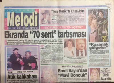Hürriyet Gazetesi Melodi Eki 5 Şubat 1992 - Şimdi Emel Sayın Ve Nükhet Duru Moda GZ21975 - 1
