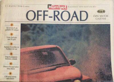 Hürriyet Gazetesi Off-Road Eki 11 Aralık 1998 GZ45031 - 1