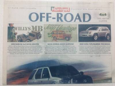 Hürriyet Gazetesi Off-Road Eki - 13 Aralık 2000 - Şehir Konforu Araziye Taşındı GZ46724 - 1