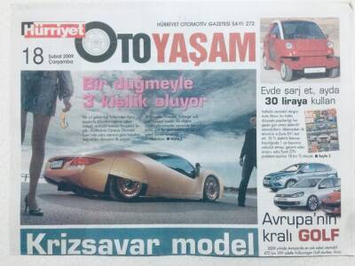 Hürriyet Gazetesi Oto Yaşam 18 Şubat 2009 - Krizsavar Model Ve Kampanyalar GZ42739 - 1