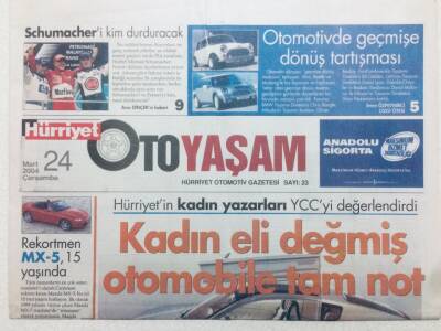 Hürriyet Gazetesi Oto Yaşam 24 Mart 2005 - Kadın Eli Değmiş Otomobile Tam Not GZ41520 - 1