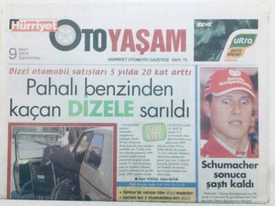 Hürriyet Gazetesi Oto Yaşam 9 Mart 2005 - Pahalı Benzinden Kaçan Dizele Sarıldı GZ41519 - 1
