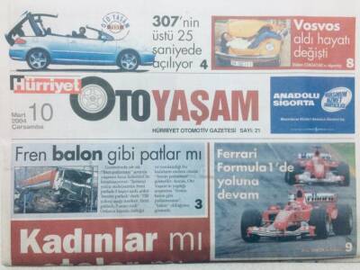 Hürriyet Gazetesi Oto Yaşam Eki - 10 Mart 2004 - Cenevrede Guiness Rekoru Kıran Otomobil GZ43450 - 2