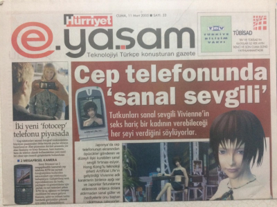 Hürriyet Gazetesi Oto Yaşam Eki - 11 Mart 2005 - Cep Telefonunda Sanal Sevgili GZ24453 - 1