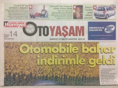 Hürriyet Gazetesi Oto Yaşam Eki 14 Nisan 2004 - Otomobile Bahar İndirimle Geldi GZ34791 - 1