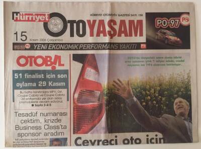 Hürriyet Gazetesi Oto Yaşam Eki 15 Kasım 2006 - Çevreci Oto İçin Bush Modeli Destek Aranıyor GZ31379 - 1