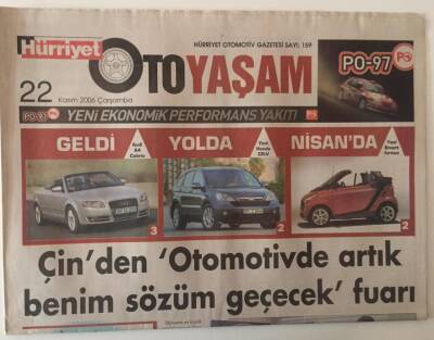 Hürriyet Gazetesi Oto Yaşam Eki 22 Kasım 2006 - Çinden Otomotivde Artık Benim Sözüm Geçecek Fuarı - GZ20284 - 1