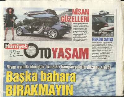 Hürriyet Gazetesi Oto Yaşam Eki 22 Nisan 2015 - Kampanyaların da Etkisiyle 3 Ayda 127 Bin Otomobil Satıldı GZ107548 - 1