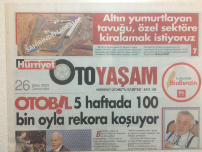Hürriyet Gazetesi Oto Yaşam Eki - 26 Ekim 2005 - Motosiklet Sevdalılarının MotoGPde Ağzı Kulaklarındaydı GZ24450 - 1