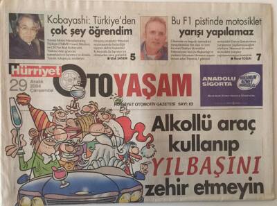 Hürriyet Gazetesi Oto Yaşam Eki 29 Aralık 2004 - Alkollü Araç Kullanıp Yılbaşını Zehir Etmeyin, St. Moritz Şehri Çevreci Olmayan Bu Şehre Giremez GZ20175 - 1