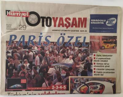 Hürriyet Gazetesi Oto Yaşam Eki 29 Eylül 2004 - Türkiyenin Yıldız Otomobilleri Ve Gelecek Modelleri GZ18718 - 1