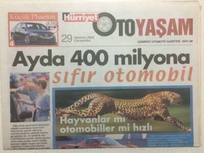 Hürriyet Gazetesi Oto Yaşam Eki 29 Haziran 2005 - Ayda 400 Milyona Sıfır Otomobil GZ35048 - 1