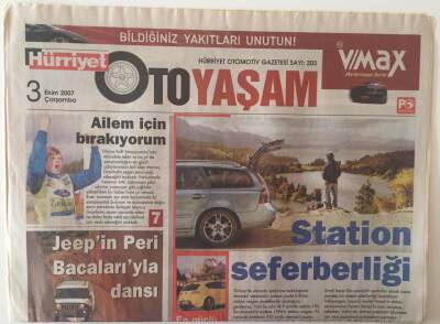Hürriyet Gazetesi Oto Yaşam Eki 3 Ekim 2007 - Station Seferberliği GZ28310 - 1