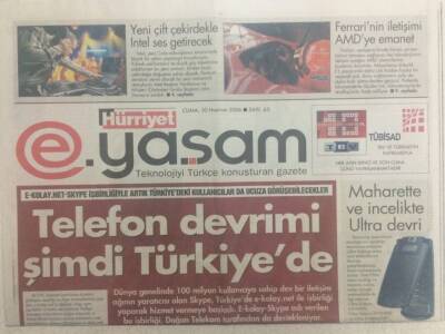 Hürriyet Gazetesi Oto Yaşam Eki 30 Haziran 2006 - Telefon Devrimi Şimdi Türkiyede GZ32831 - 1