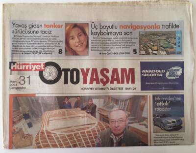 Hürriyet Gazetesi Oto Yaşam Eki 31 Mart 2004 - Üç Boyutlu Navigasyonla Trafikte Kaybolmaya Son GZ18700 - 1