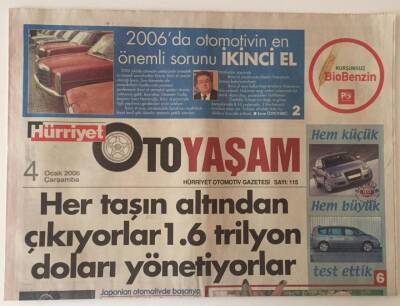 Hürriyet Gazetesi Oto Yaşam Eki 4 Ocak 2006 - Mehmet Ali Erbil Motorsporlarına da El Attı GZ31399 - 1