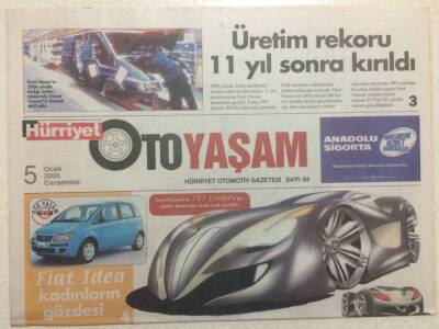 Hürriyet Gazetesi Oto Yaşam Eki 5 Ocak 2005 18 Yaşındaki Türkün Büyük Başarısı GZ32940 - 1