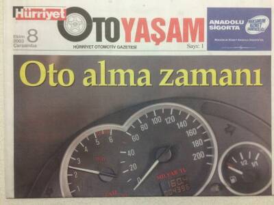 Hürriyet Gazetesi Oto Yaşam Eki 8 Ekim 2003 - Oto Alma Zamanı GZ35573 - 1