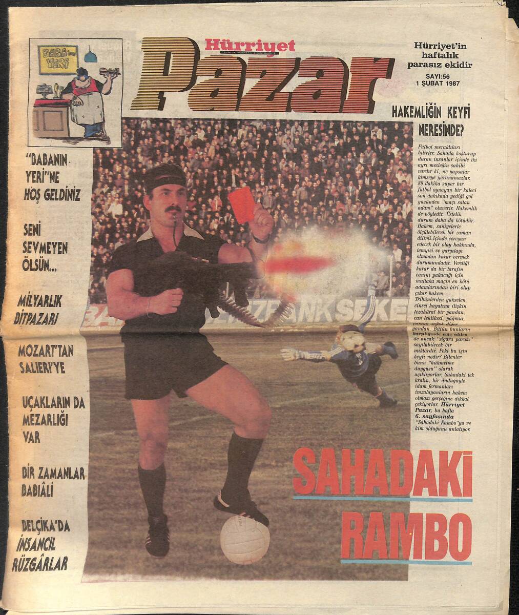 Hürriyet Gazetesi Pazar Eki 1 Şubat 1987 - Bir Zamanlar Babıali - Belçika'da İnsancıl Rüzgârlar GZ152443 - 1