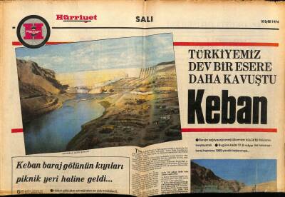 Hürriyet Gazetesi Pazar Eki 10 Eylül 1974 - Türkiyenin Dev Eseri KEBAN GZ75103 - 1