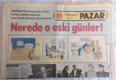 Hürriyet Gazetesi Pazar Eki 10 Şubat 1980 - Nerede O Eski günler GZ21548 - 1