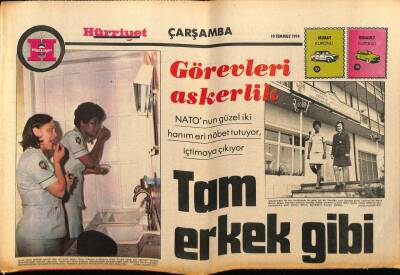 Hürriyet Gazetesi Pazar Eki 10 Temmuz 1974 - NATOnun İki Güzel Hanım Eri GZ75111 - 1