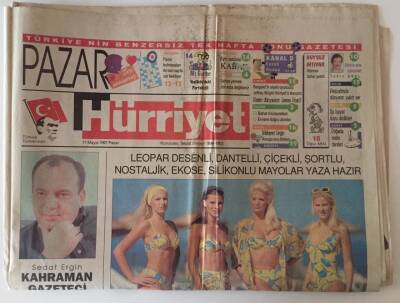 Hürriyet Gazetesi Pazar Eki 11 Mayıs 1997 - Her Çeşit Mayolar Yaza Hazır GZ31361 - 1
