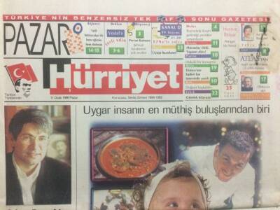 Hürriyet Gazetesi Pazar Eki 11 Ocak 1998 - Sos Yemeğin Ruhudur GZ32728 - 1
