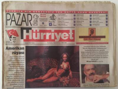 Hürriyet Gazetesi Pazar Eki 11 Şubat 2001 - Ahmet Altan İle Röportaj , Felsefeci Hüseyin Batuhan Unutamadığı Eşi Turan Pamukun Biyografisini Yazdı GZ28338 - 1