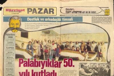 Hürriyet Gazetesi Pazar Eki 11 Temmuz 1976 - Palabıyıklar 50. Yılı Kutladı GZ90986 - 1