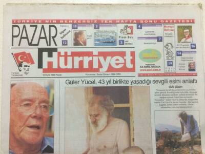 Hürriyet Gazetesi Pazar Eki 12 Eylül 1999 - Güler Yücel 43 Yıllık Eşini Anlatıyor GZ52047 - 1