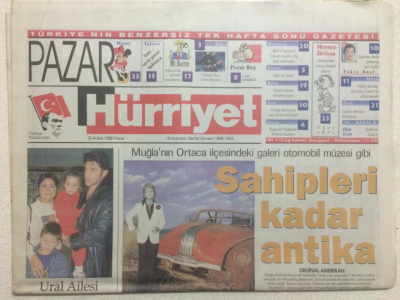 Hürriyet Gazetesi Pazar Eki 13 Aralık 1998 - Otomobil Müzesi Sahipleri Kadar Antika, Ural Ailesi Tekmili Birden GZ23862 - 1