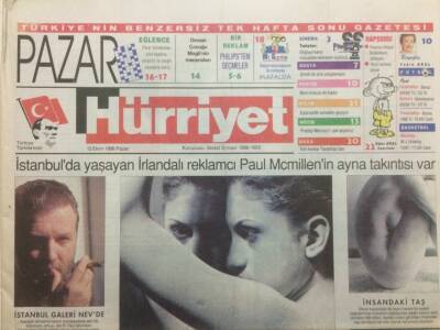 Hürriyet Gazetesi Pazar Eki 13 Ekim 1996 - Kişinin Kendi İçinde ki Yolculuk GZ35717 - 1