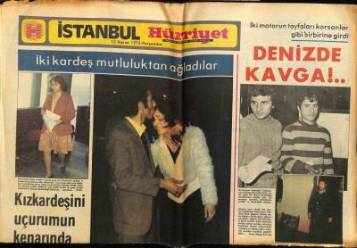 Hürriyet Gazetesi Pazar Eki 13 Kasım 1975 - İsmet Ekinci Kız kardeşini Uçurumun Kenarında Buldu GZ78430 - 1