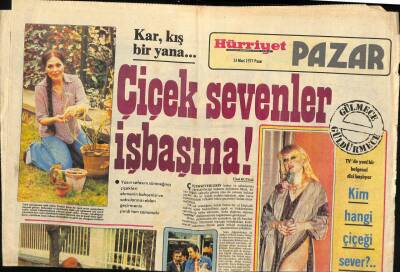 Hürriyet Gazetesi Pazar Eki 13 Mart 1977 - Güzide Kasacı Bir Milyona Sebze Bahçesi Yapacak GZ114394 - 1