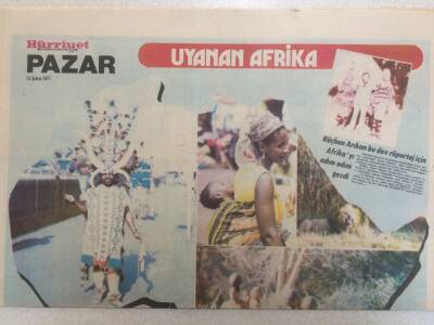 Hürriyet Gazetesi Pazar Eki 13 Şubat 1977 - Kamuran Akkor Rekor Kırıyor,Uyanan Afrika GZ35160 - 1