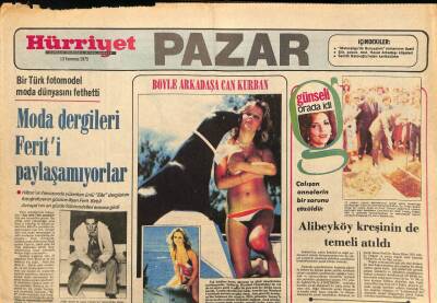 Hürriyet Gazetesi Pazar Eki 13 Temmuz 1975 - Moda Dergileri Feriti Paylaşamıyorlar GZ90998 - 1