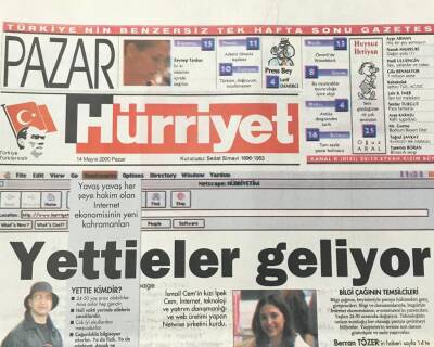 Hürriyet Gazetesi Pazar Eki 14 Mayıs 2000- Yettieler Geliyor GZ36318 - 1