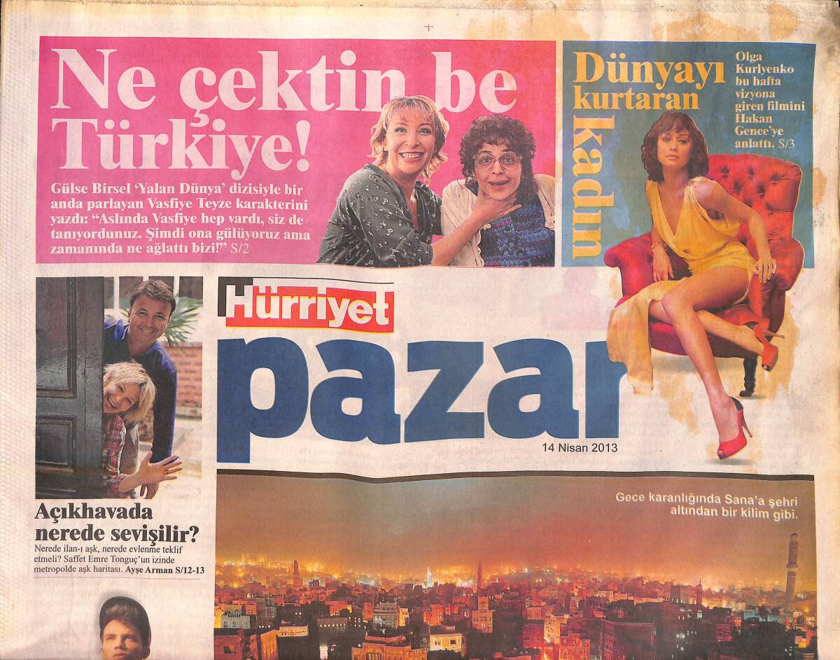 Hürriyet Gazetesi Pazar Eki 14 Nisan 2013 - Corleone Ailesi'nin Yazarı Ed Falco Hürriyet'e Açıkladı GZ159884 - 1