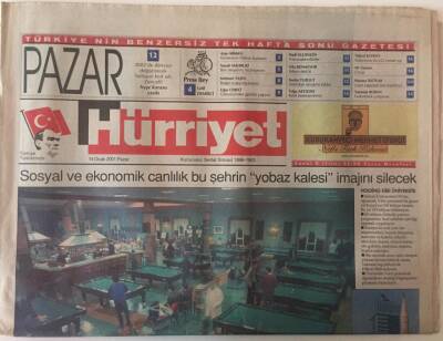 Hürriyet Gazetesi Pazar Eki 14 Ocak 2001 - Şaşırtan Konya Sosyal Ve Ekonomik Canlılık Bu Şehrin Yobaz Kalesi İmajını Silecek GZ26147 - 1