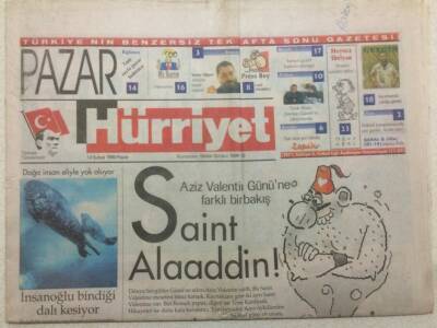 Hürriyet Gazetesi Pazar Eki 14 Şubat 1999 - Saint Alaaddin GZ47907 - 1