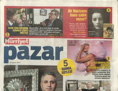 Hürriyet Gazetesi Pazar Eki 15 Kasım 2015 - Mousen Alani Üç Ay Önce Batan Bir Gemide Eşini Kaybetti GZ117005 - 1