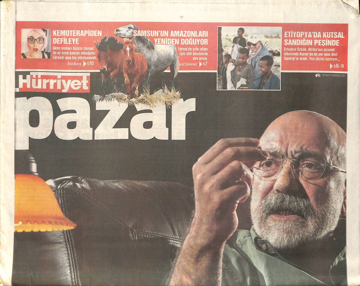 Hürriyet Gazetesi Pazar Eki 15 Mart 2015 - Samsun'un Amazonları Yeniden Doğuyor - Kemoterapiden Defileye - Ahmet Altan 