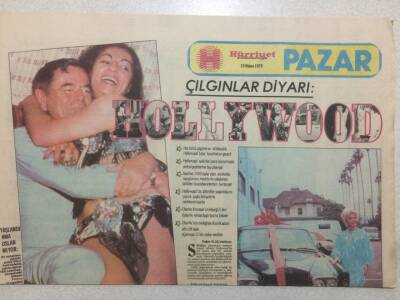 Hürriyet Gazetesi Pazar Eki 15 Nisan 1979 - Çılgınlar Hollywood Diyor GZ51736 - 1